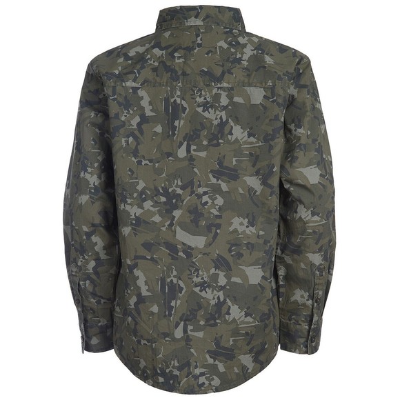 Timberland Eaton Dark Olive Camo Camouflage Shirt Boys Youth S (8) M (10-12) NEW - Picture 2 of 2